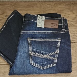 BKE Indigo Stretch Tyler Jeans with White Stitching 38XXL